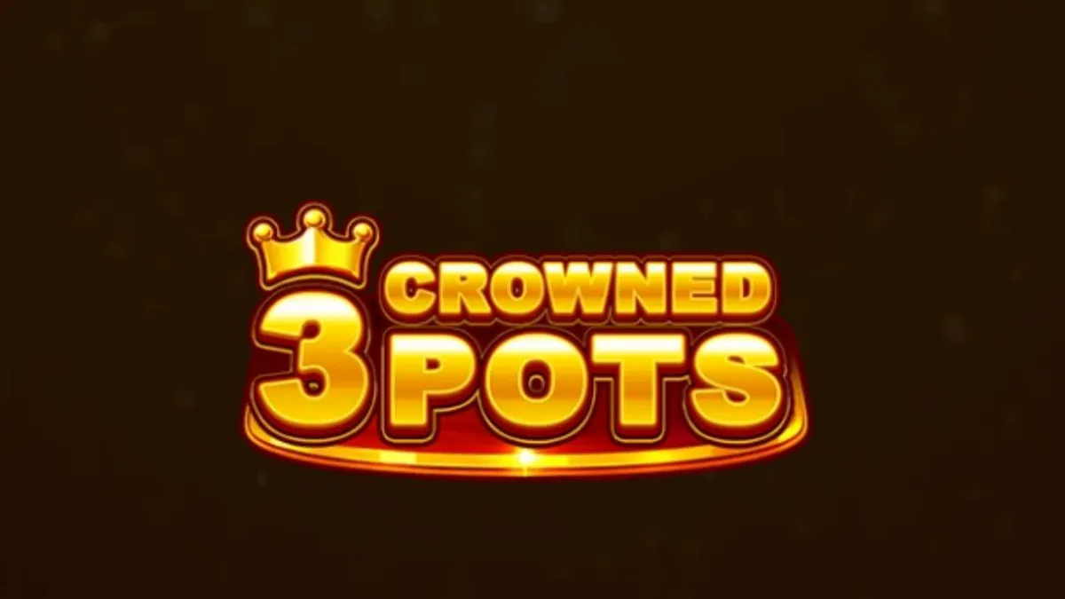 Interface do jogo de slot 3 Crowned Pots com moedas douradas e frutas
